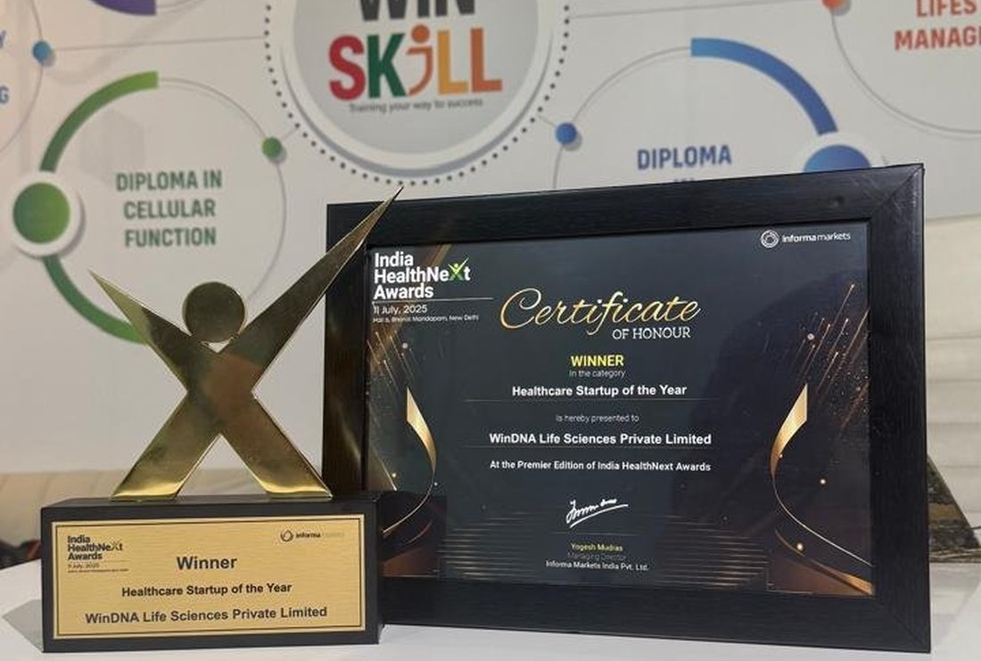 Winner, Healthcare Startup of the Year 2025, India HealthNext Awards