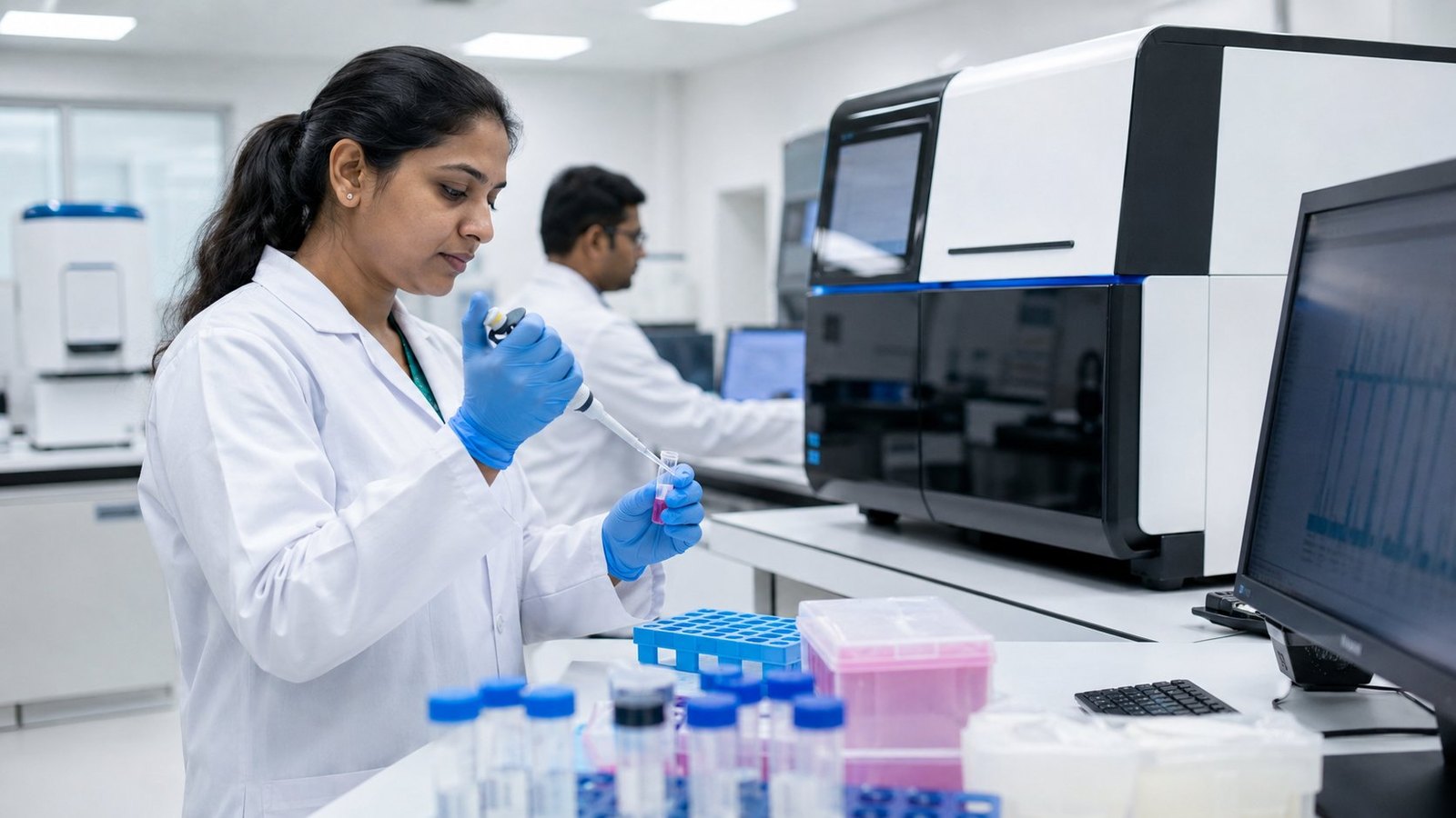 WinDNA NABL-accredited lab — sequencing in progress