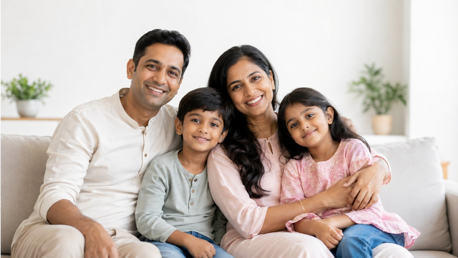 An Indian family enjoying time together